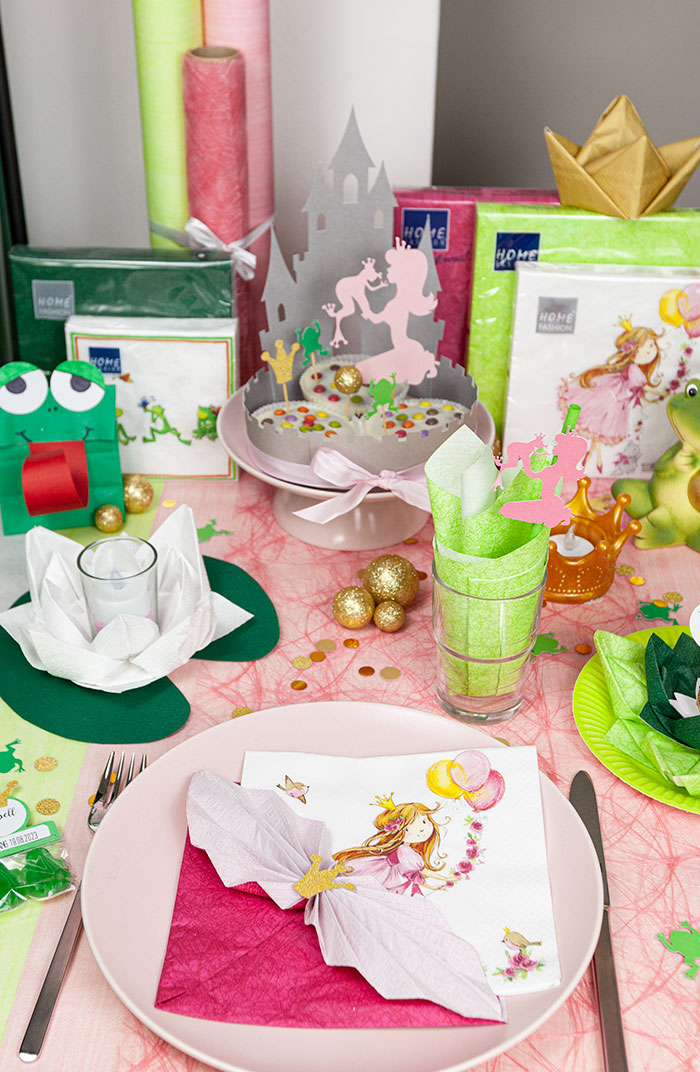 Tischdekoration für kleine Mädchen mit Prinzessin ideal zum kindergeburtstag.